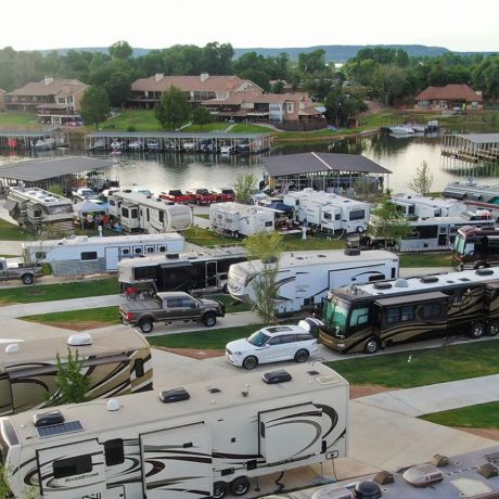 aerial view of Petey's RV resort